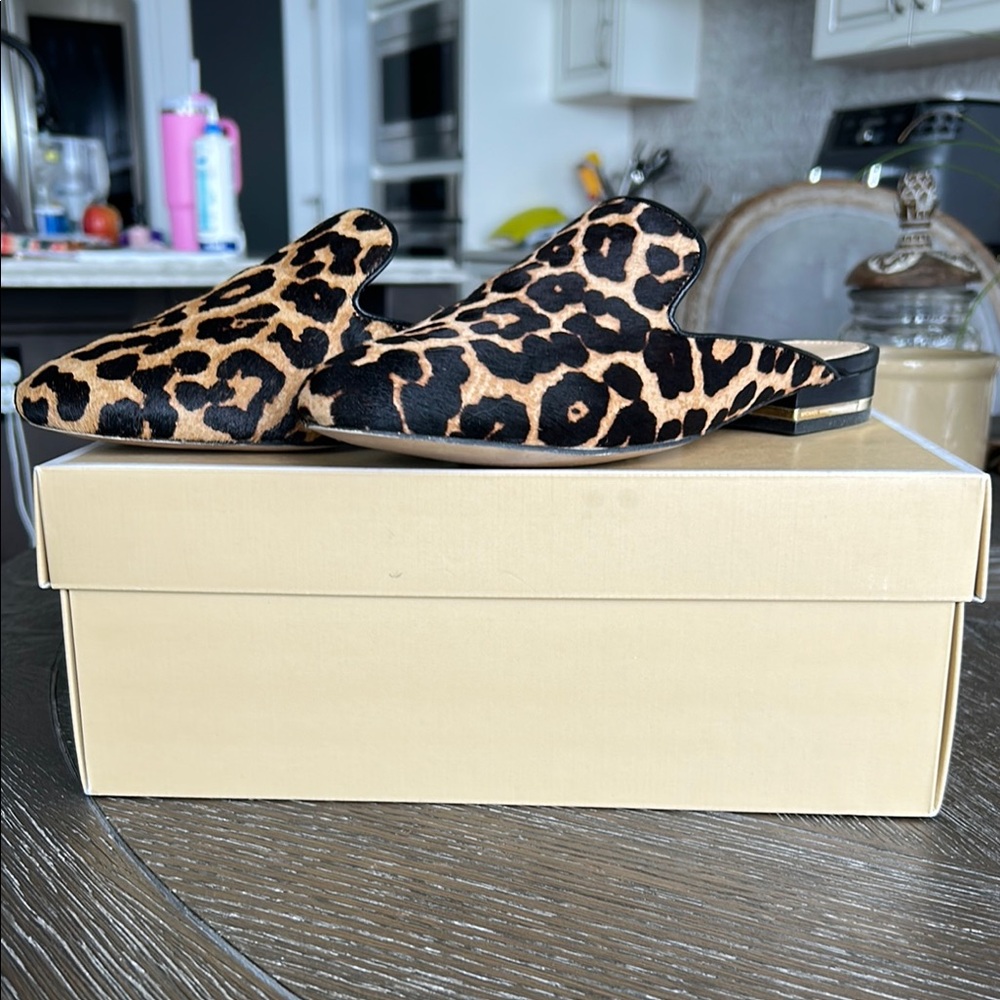 Michael Kors Brown and Black Mules with Open Back